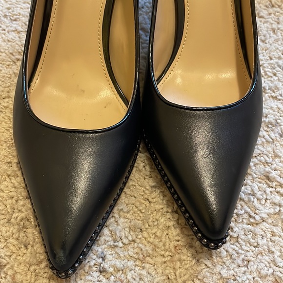 Coach Shoes Coach Black Tamera Bead Chain Trim Leather Pumps Poshmark